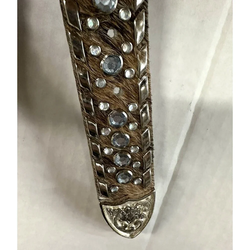 Rhinestone Cow Belt Size Large